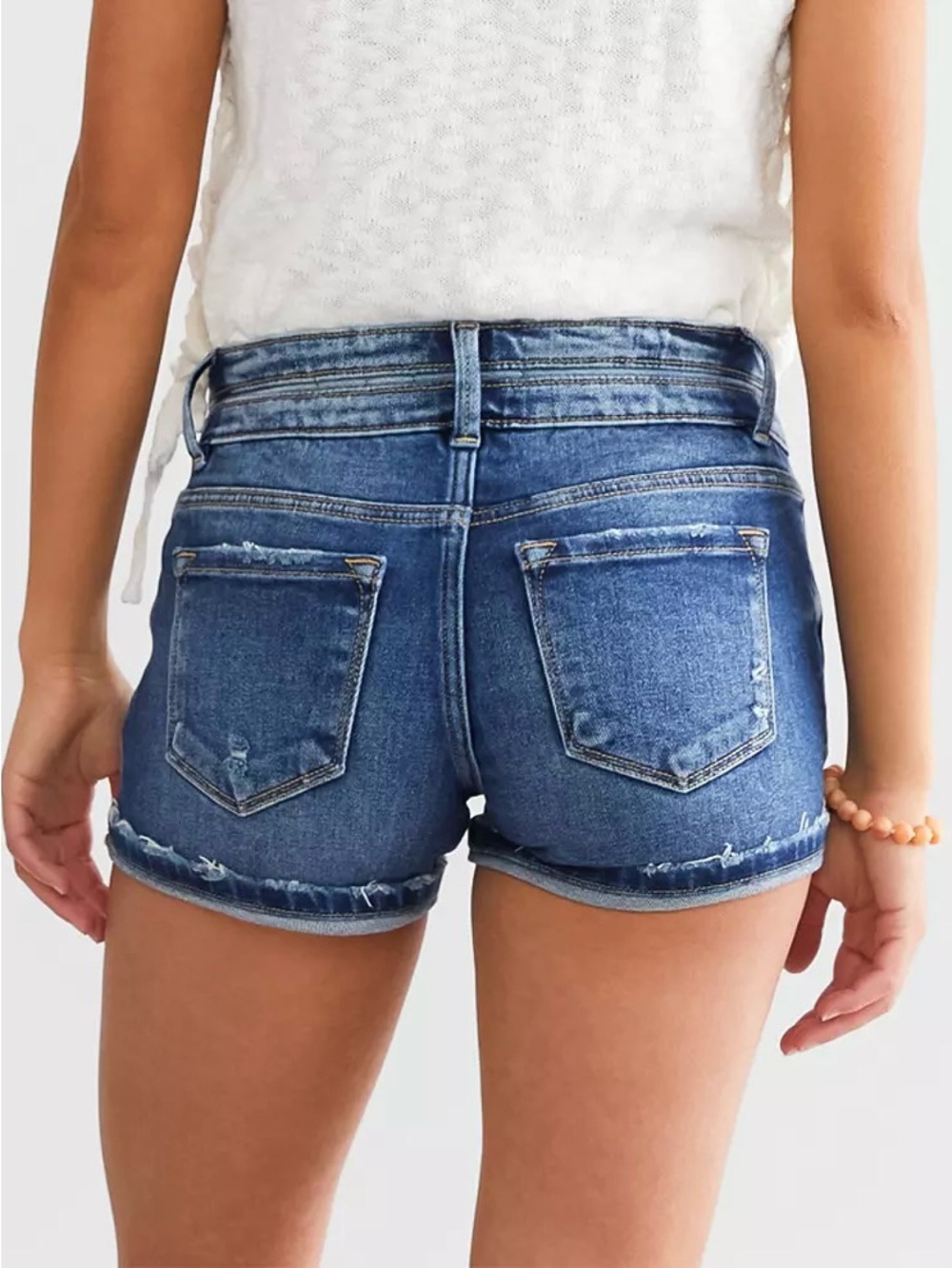 🆕 Distressed Low Rise Stretch Short - Picture 7 of 14